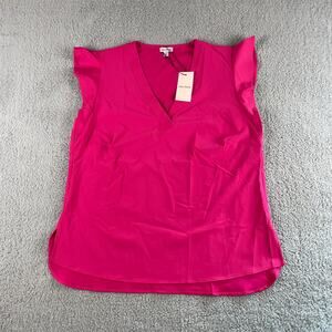 Alba Moda Women's US14 Pink Polyester Viscose Elastane Sleeveless Blouse Top